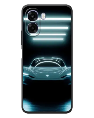 Чехол для OPPO A6x с картинкой «Tesla в неоне»