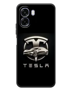 Чехол для OPPO A6x с картинкой «Tesla — серебристое авто»