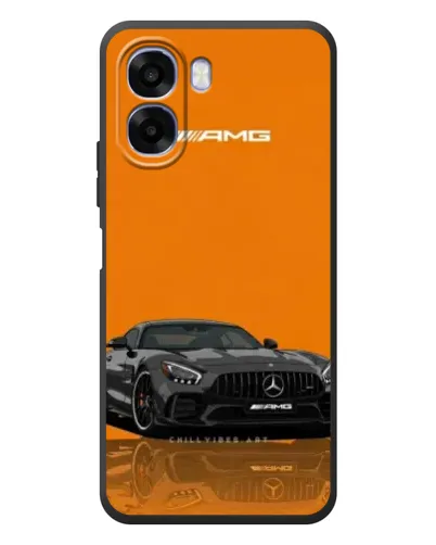 Чехол для OPPO A6x с картинкой «Оранжевый Mercedes AMG»