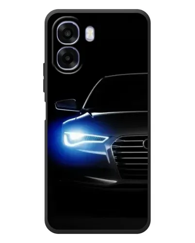 Чехол для OPPO A6x с картинкой «Неоновый взгляд Audi»