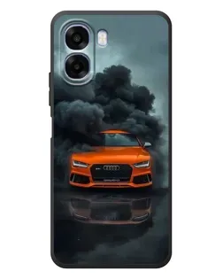 Чехол для OPPO A6x с картинкой «Audi в облаках дыма»