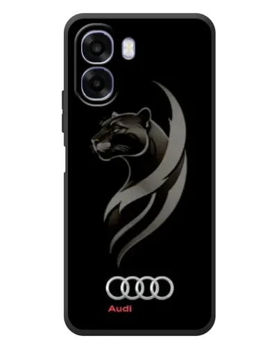 Чехол для OPPO A6x с картинкой «Графика — пантера и Audi»