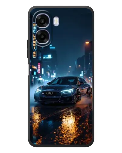 Чехол для OPPO A6x с картинкой «Ночной город и Audi»