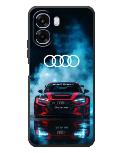Чехол для OPPO A6x с картинкой «Audi Sport — неон»