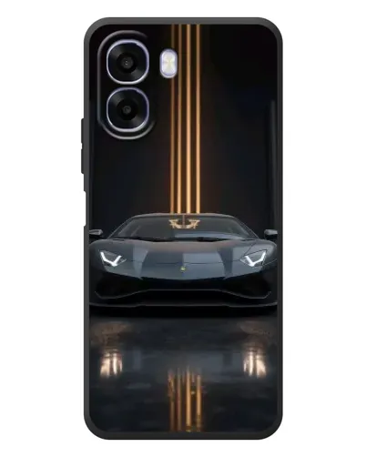 Чохол для OPPO A6x з картинкою «Lamborghini золоті лінії»