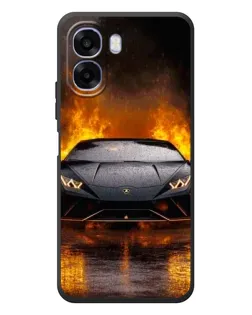 Чохол для OPPO A6x з картинкою «Lamborghini у вогні»