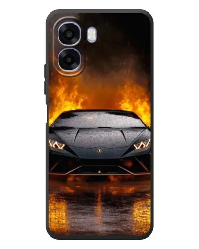 Чохол для OPPO A6x з картинкою «Lamborghini у вогні»