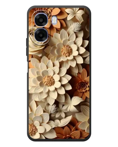 Чехол для OPPO A6x с картинкой «Бежевый флористический декор»
