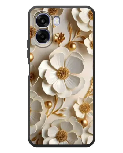 Чехол для OPPO A6x с картинкой «Белие бумажние  цвети»