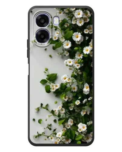 Чехол для OPPO A6x с картинкой «Ветка мелких белых цветов»