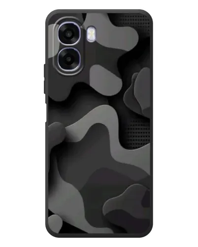 Чехол для OPPO A6x с картинкой «Темный абстрактный камуфляж»