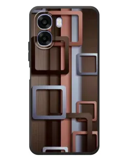 Чехол для OPPO A6x с картинкой «Коричневые объемные квадраты» Чехол для OPPO A6x с картинкой «Коричневые объемные квадраты»
