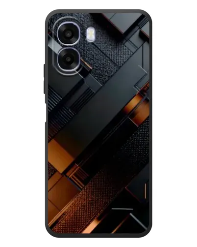 Чехол для OPPO A6x с картинкой «Черные геометрические блоки»