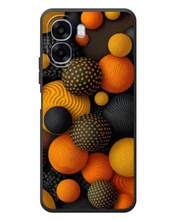 Чехол для OPPO A6x с картинкой «Объемные оранжевые сферы»