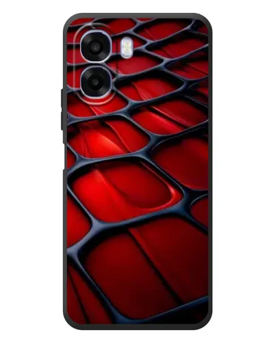 Чехол для OPPO A6x с картинкой «Красная глянцевая сетка»