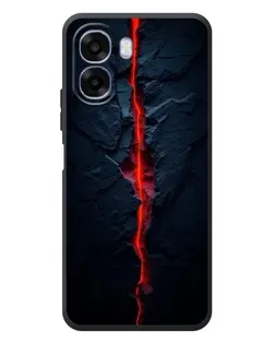 Чехол для OPPO A6x с картинкой «Kрасная лавовая трещина»