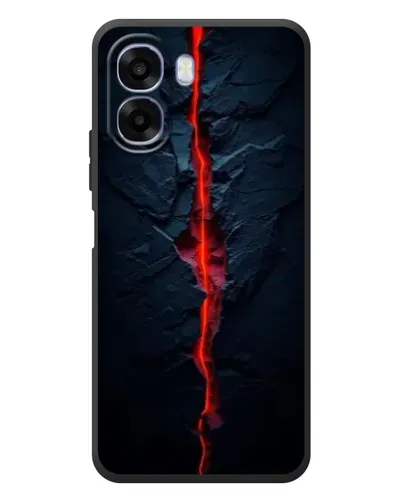 Чехол для OPPO A6x с картинкой «Kрасная лавовая трещина»