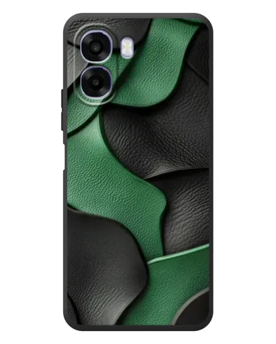 Чехол для OPPO A6x с картинкой «Зеленые кожаные волны»