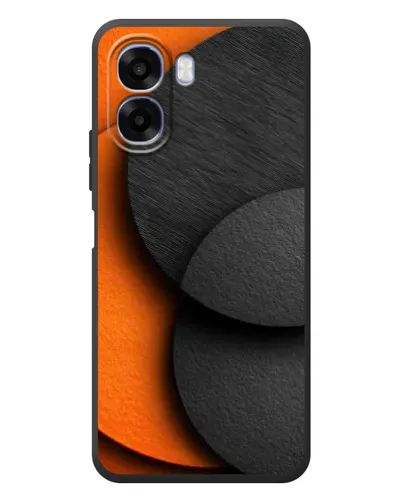 Чехол для OPPO A6x с картинкой «Геометрия оранжевых кругов»