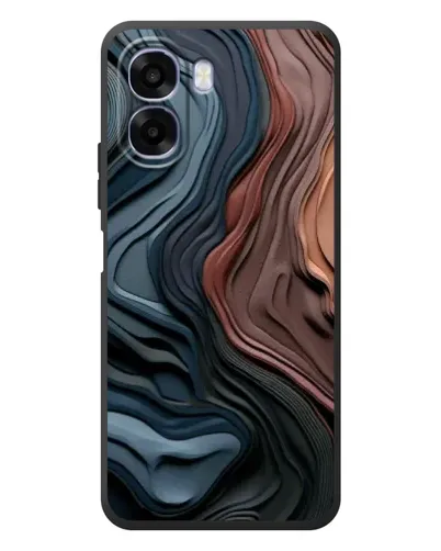 Чехол для OPPO A6x с картинкой «Цветные волны каньона»