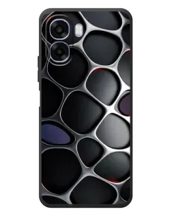 Чехол для OPPO A6x с картинкой «Объемная темная решетка»