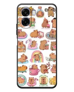 Чехол для OPPO A6x с картинкой «Капибары набор»