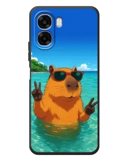 Чехол для OPPO A6x с картинкой «Морская капибара»