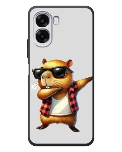 Чехол для OPPO A6x с картинкой «Капибара рэпер даб»
