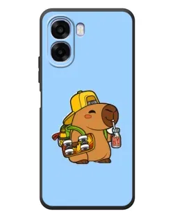 Чехол для OPPO A6x с картинкой «Капибара на скейте»