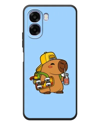 Чехол для OPPO A6x с картинкой «Капибара на скейте»