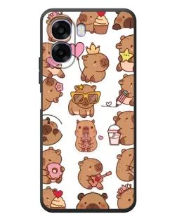 Чехол для OPPO A6x с картинкой «Стикерпак с капибарами»