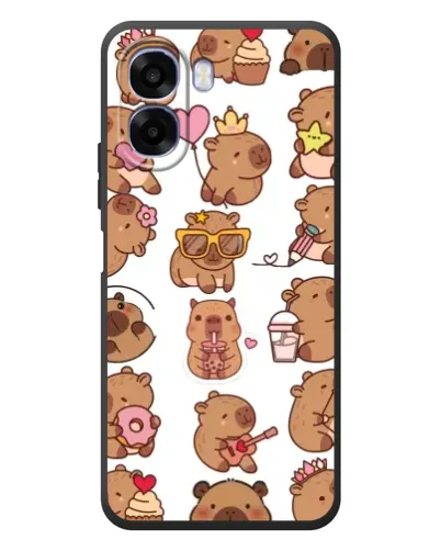 Чехол для OPPO A6x с картинкой «Стикерпак с капибарами»