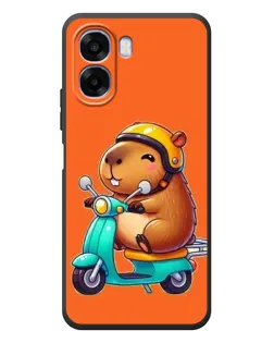 Чехол для OPPO A6x с картинкой «Капибара на скутере»