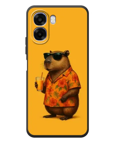 Чехол для OPPO A6x с картинкой «Капибара на отдыхе»