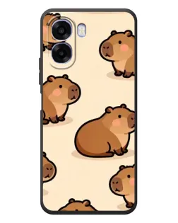 Чехол для OPPO A6x с картинкой «Паттерн милых капибар»
