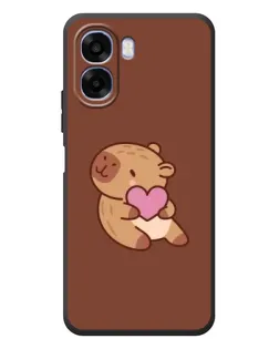 Чехол для OPPO A6x с картинкой «Капибара с сердцем»