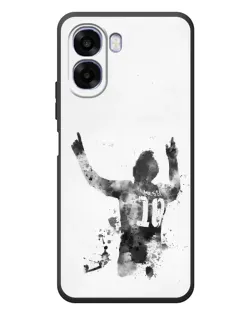 Чехол для OPPO A6x с картинкой «Черно-белый силуэт Месси» Чехол для OPPO A6x с картинкой «Черно-белый силуэт Месси»