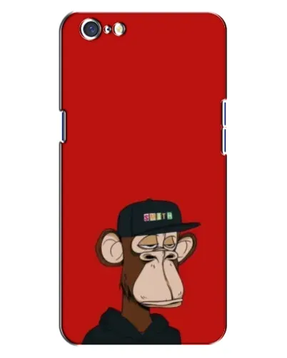 Чохол для OPPO A71 з картинкою «Bored Ape — червоний фон»