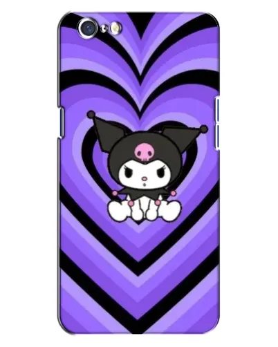 Чохол для OPPO A71 з картинкою «Kuromi та фіолетові серця»
