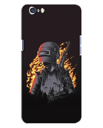Чехол для OPPO A71 с картинкой «PUBG — огненный силуэт»