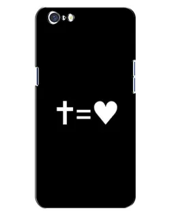 Чехол для OPPO A71 с картинкой «Крест и Сердце»