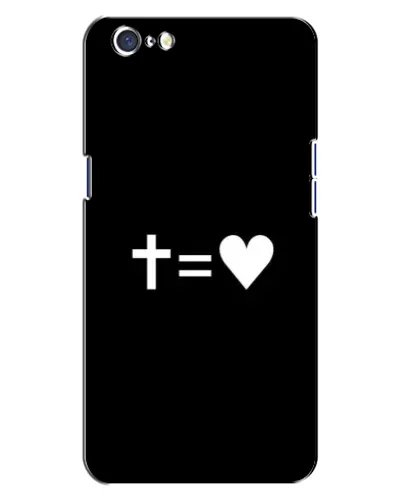Чехол для OPPO A71 с картинкой «Крест и Сердце»