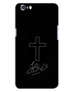 Чехол для OPPO A71 с картинкой «Графический крест Jesus»