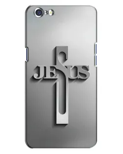 Чехол для OPPO A71 с картинкой «Металлический крест Jesus»