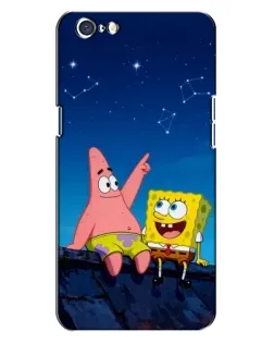 Чохол для OPPO A71 з картинкою «Губка Боб та Патрік вночі»