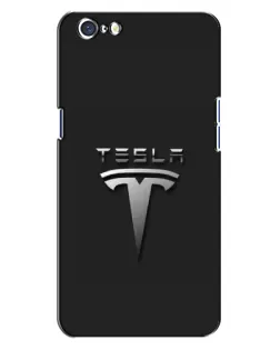 Чехол для OPPO A71 с картинкой «Стальной логотип Tesla»