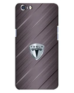 Чехол для OPPO A71 с картинкой «Металлическая текстура Tesla»