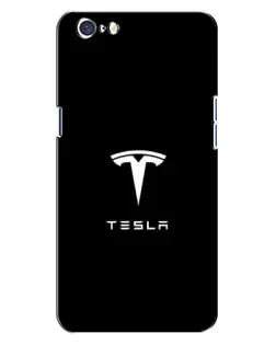 Чехол для OPPO A71 с картинкой «Tesla White Logo»