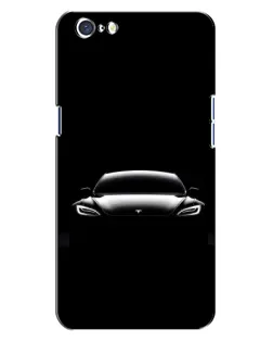 Чехол для OPPO A71 с картинкой «Фары Tesla Night»