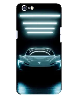 Чехол для OPPO A71 с картинкой «Tesla в неоне»